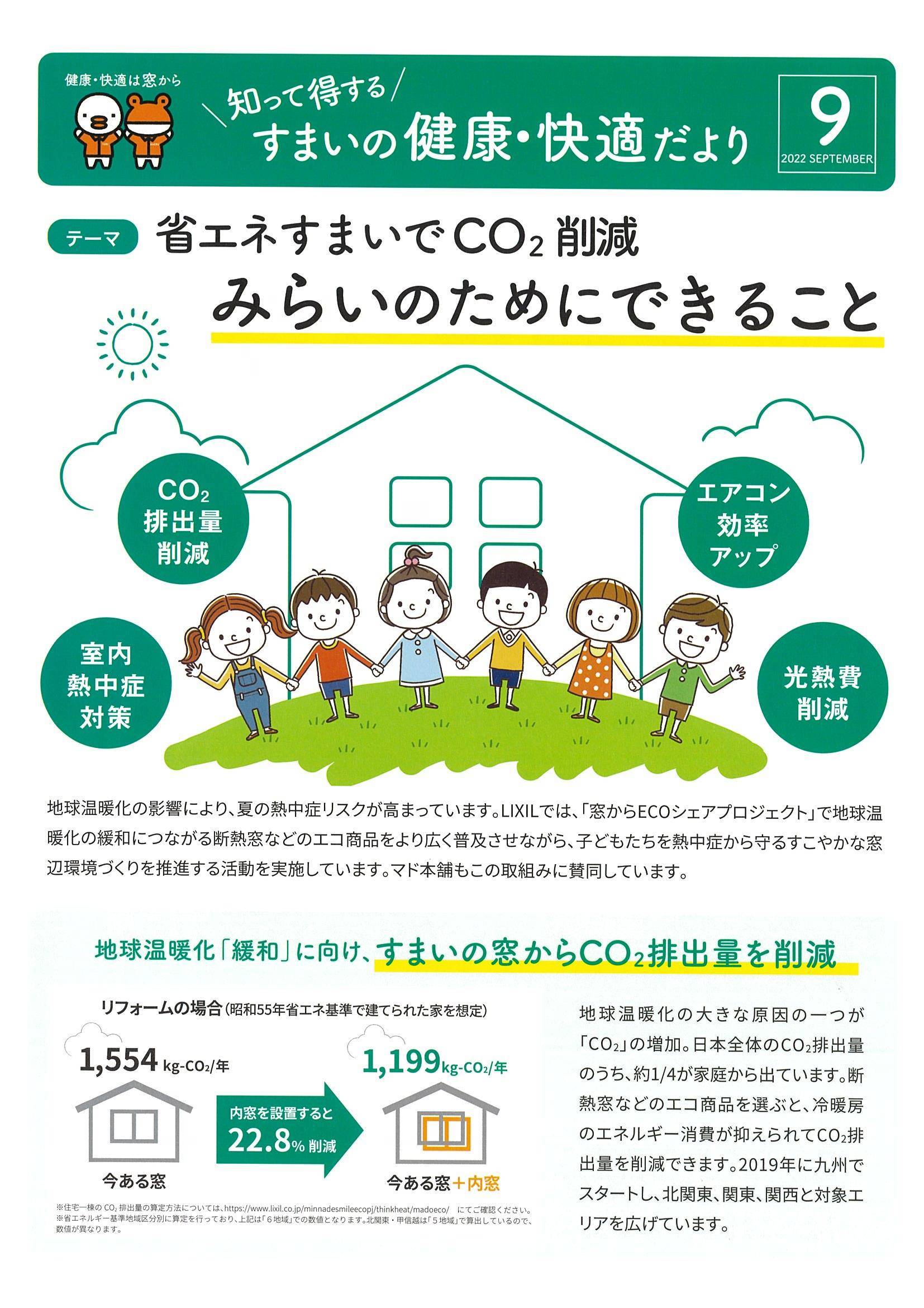 省エネすまいでCO₂削減　みらいのためにできること アイプラン今井ガラス建材のイベントキャンペーン 写真1