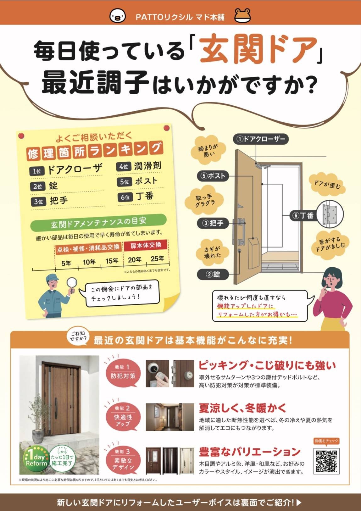 毎日使っている「玄関ドア」の調子はいかがですか❓ 東福岡トーヨー住器のブログ 写真1