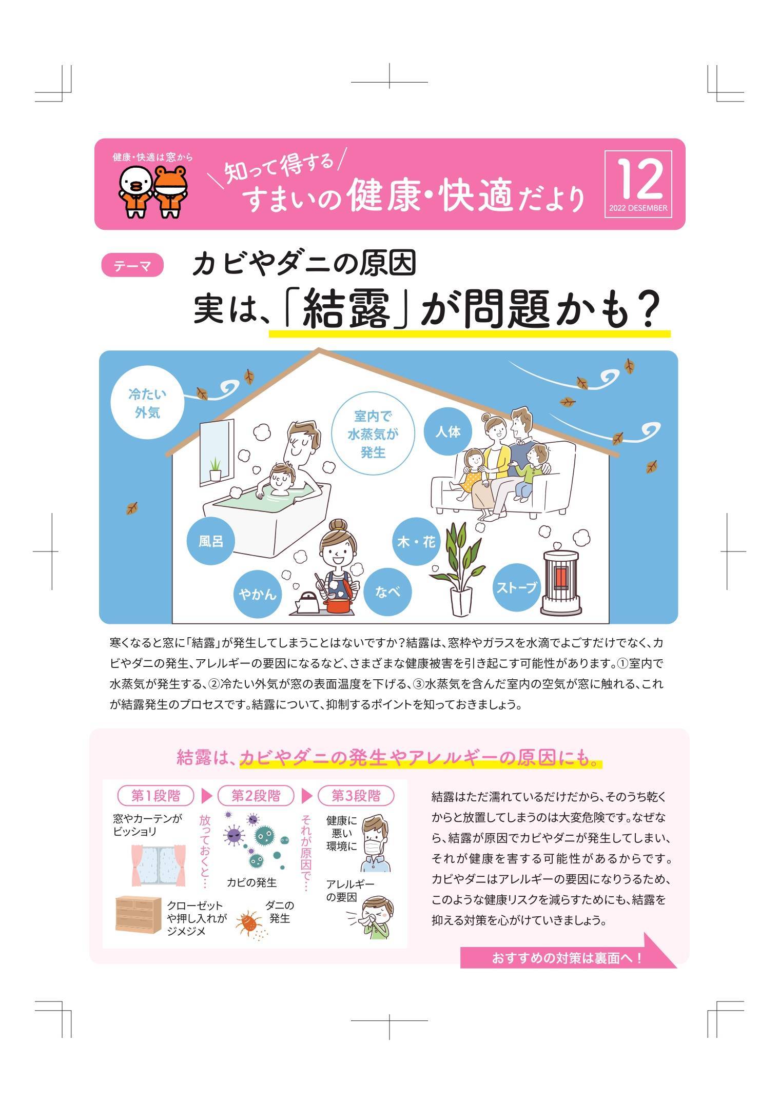 すまいの健康・快適だより12月号 丸光トーヨーのブログ 写真1