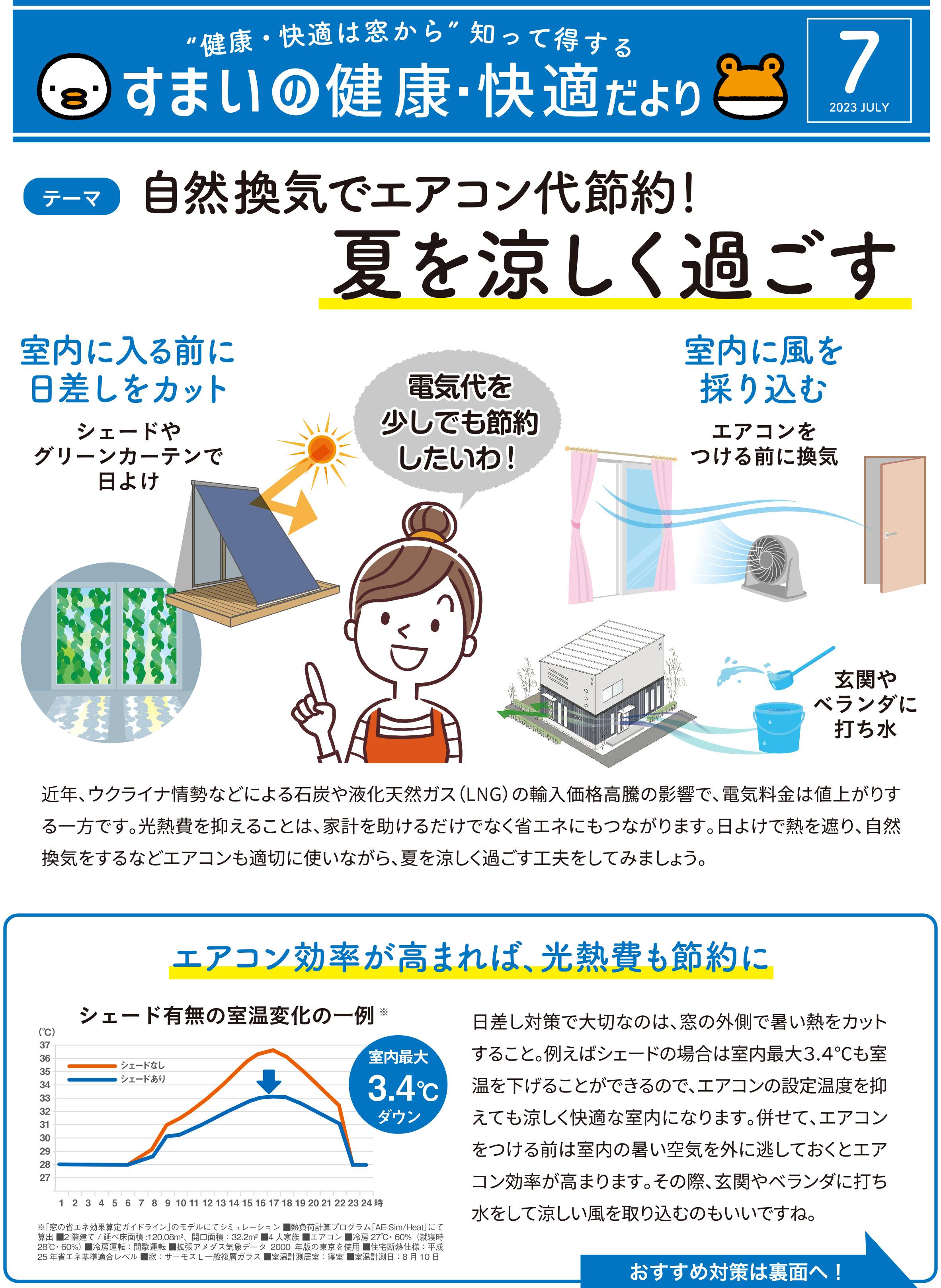 すまいの健康・快適だより　7月号 大森建窓トーヨー住器のブログ 写真1