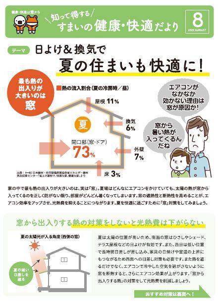 住まいの健康だより【8月号】 寺島サッシのブログ 写真1