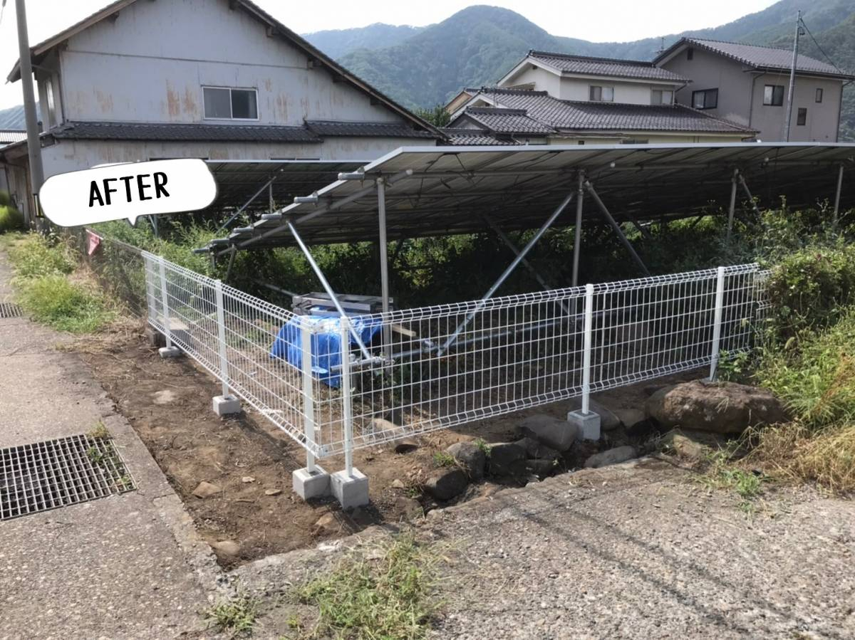 更埴トーヨー住器の車が誤って突っ込んでしまいフェンスが曲がってしまったので交換希望(坂城町)の施工後の写真1