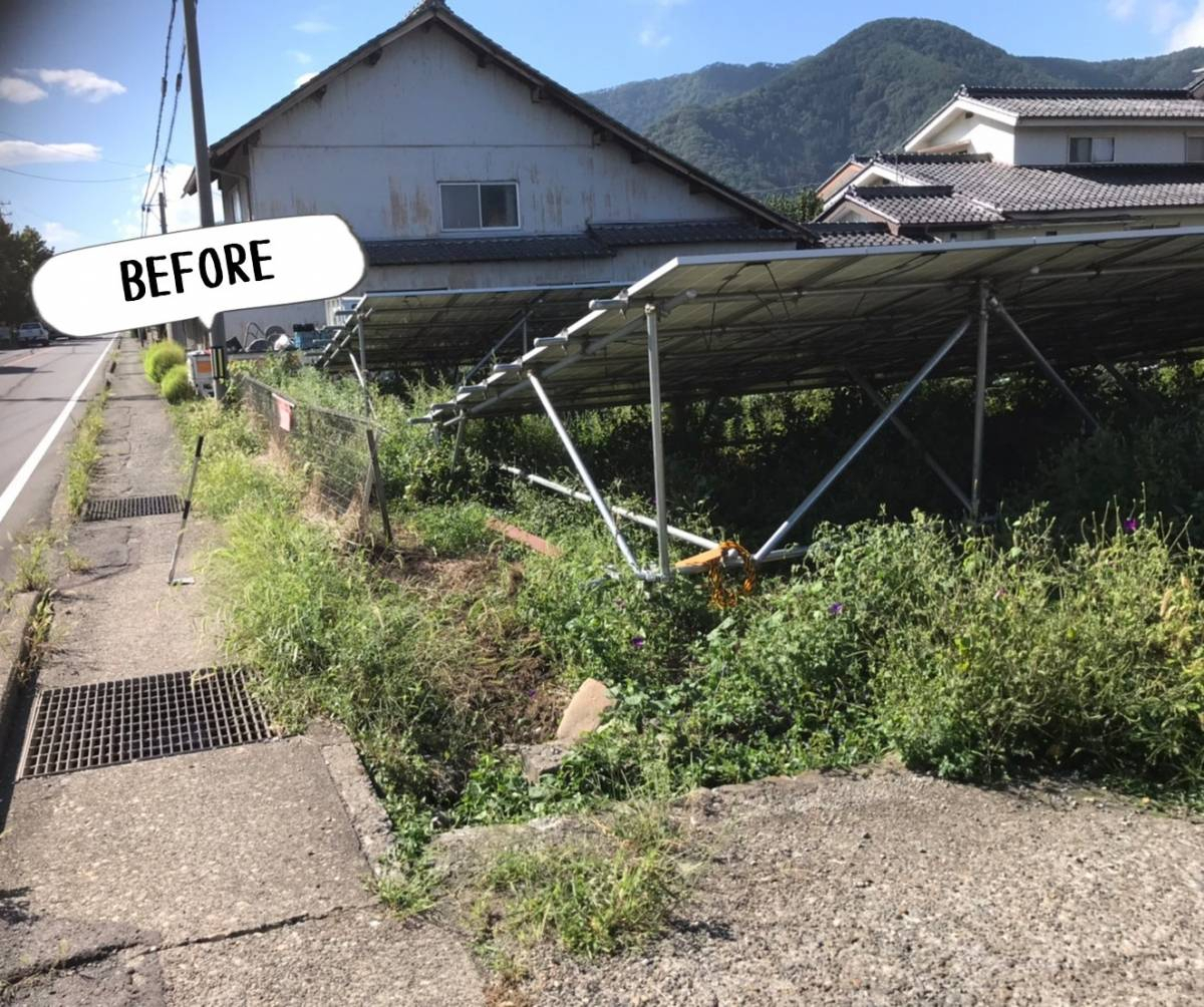 更埴トーヨー住器の車が誤って突っ込んでしまいフェンスが曲がってしまったので交換希望(坂城町)の施工前の写真1