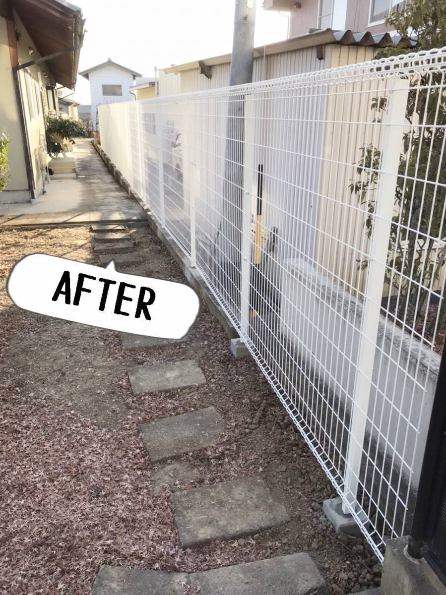 更埴トーヨー住器の隣家の屋根からの雪が敷地内に入らない様に対策したいとご相談(上田市)の施工後の写真1