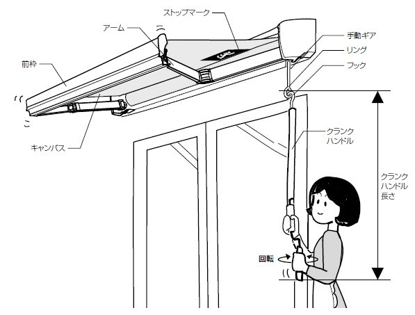 更埴トーヨー住器の日差しが強く、日除けが欲しいとのご要望(須坂市)の施工後の写真3