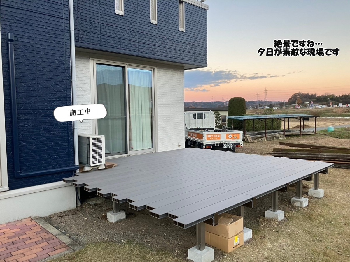 更埴トーヨー住器の既存木製デッキが劣化してきたため解体し新規設置ご希望(長野市)の施工前の写真3