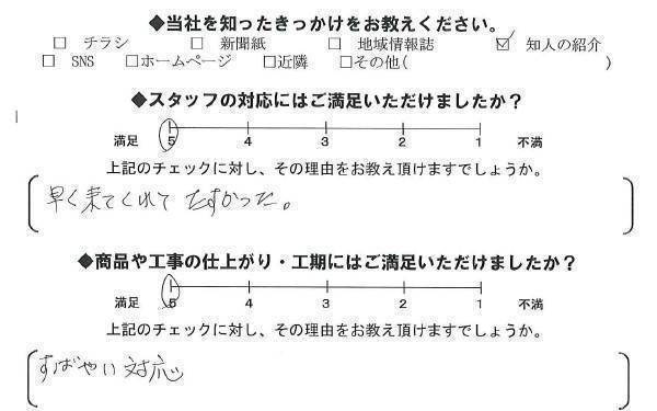 更埴トーヨー住器の物置の建具がガラスも割れて開閉が出来ないのでアルミサッシに変えたいとご希望(千曲市)のお客さまの声の写真1