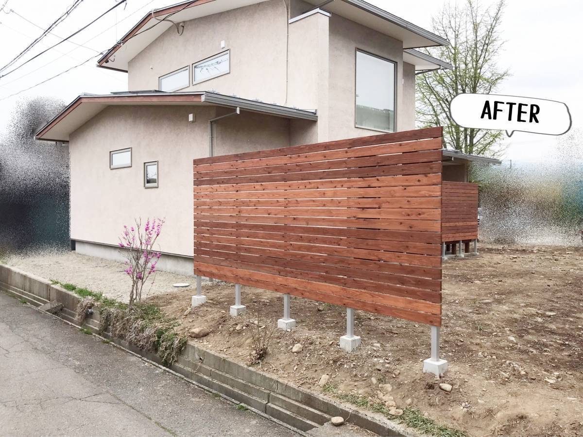 更埴トーヨー住器の新築に伴い新規フェンス設置(小布施)の施工後の写真2