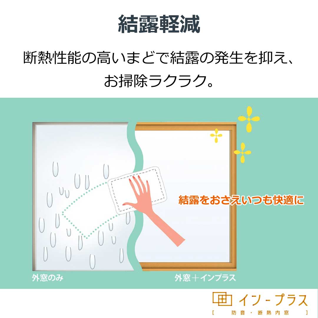 イソベトーヨー住器の山梨県甲斐市　断熱内窓（インプラス）取付の施工例　1窓約60分で完了しますの施工事例詳細写真4