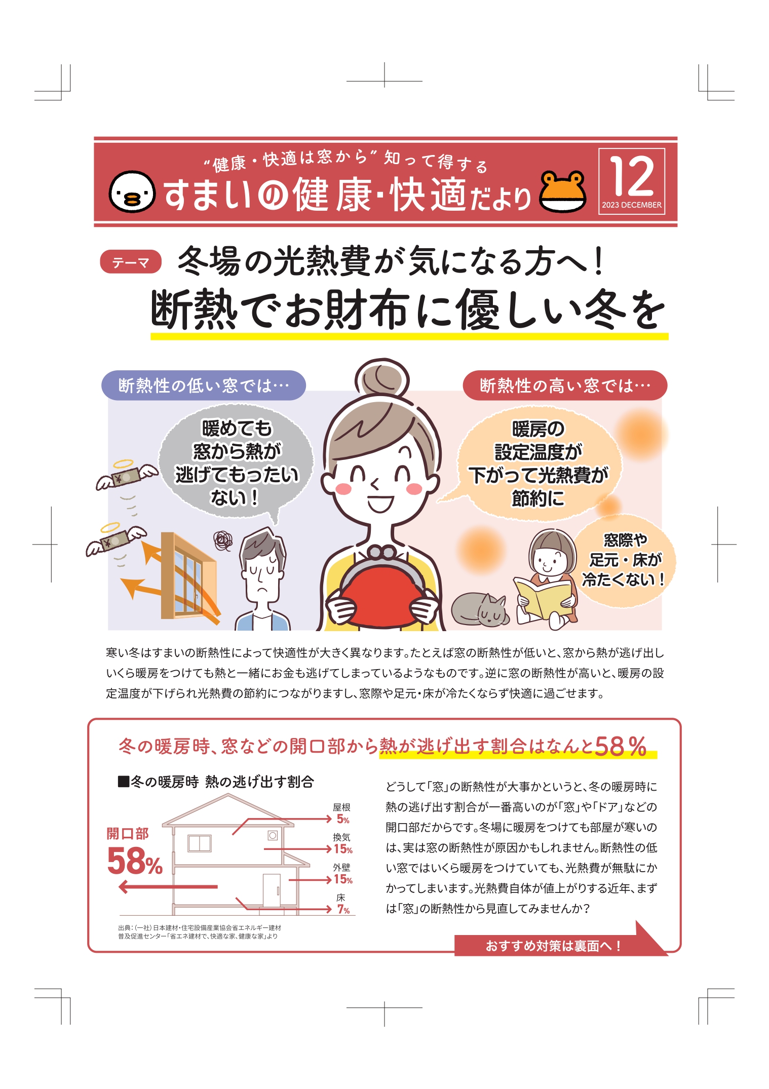 すまいの健康・快適だより12月号 丸光トーヨーのブログ 写真1