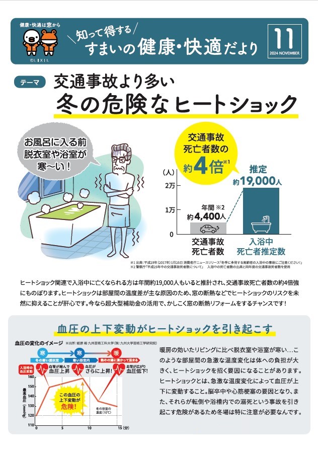 冬の危険な『ヒートショック』 ヤシオトーヨー住器のブログ 写真8