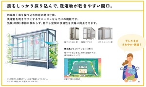 千葉トーヨー住器の雨の日も安心！洗濯物干しをラクにするテラス囲いの施工事例詳細写真1