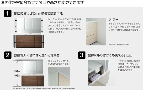 千葉トーヨー住器の設置場所や好みに合わせて選べる洗面化粧台の施工事例詳細写真2