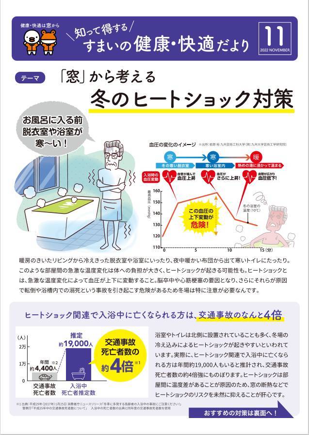 健康・快適だより11月号「冬のヒートショック対策」 マルウチのイベントキャンペーン 写真1