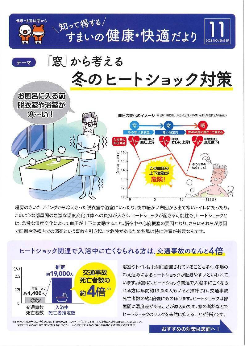 すまいの健康・快適だより　１１月号 マド・プロショップ  S・T・Jのブログ 写真1