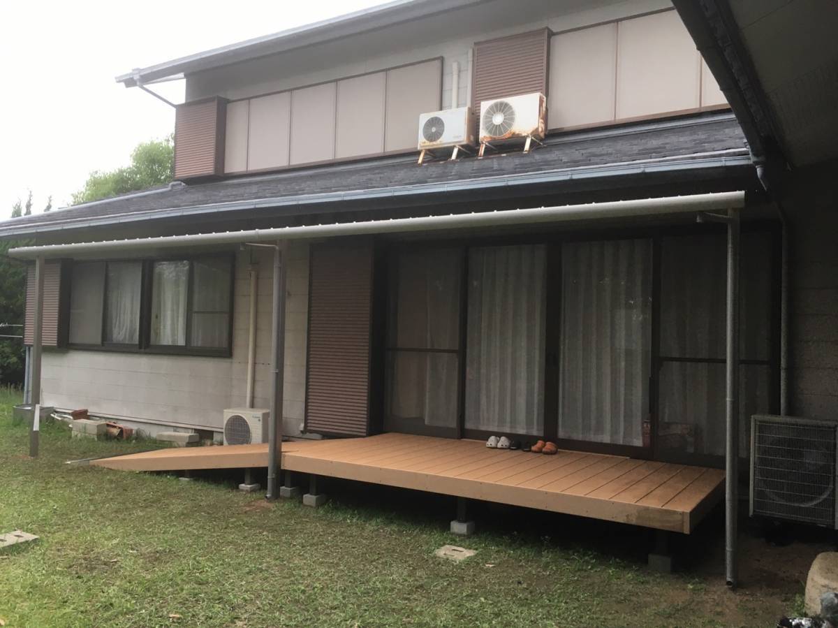 大和アルミトーヨー住器のデッキにテラスを追加して、もっともっと便利空間へ模様替え😊の施工後の写真1