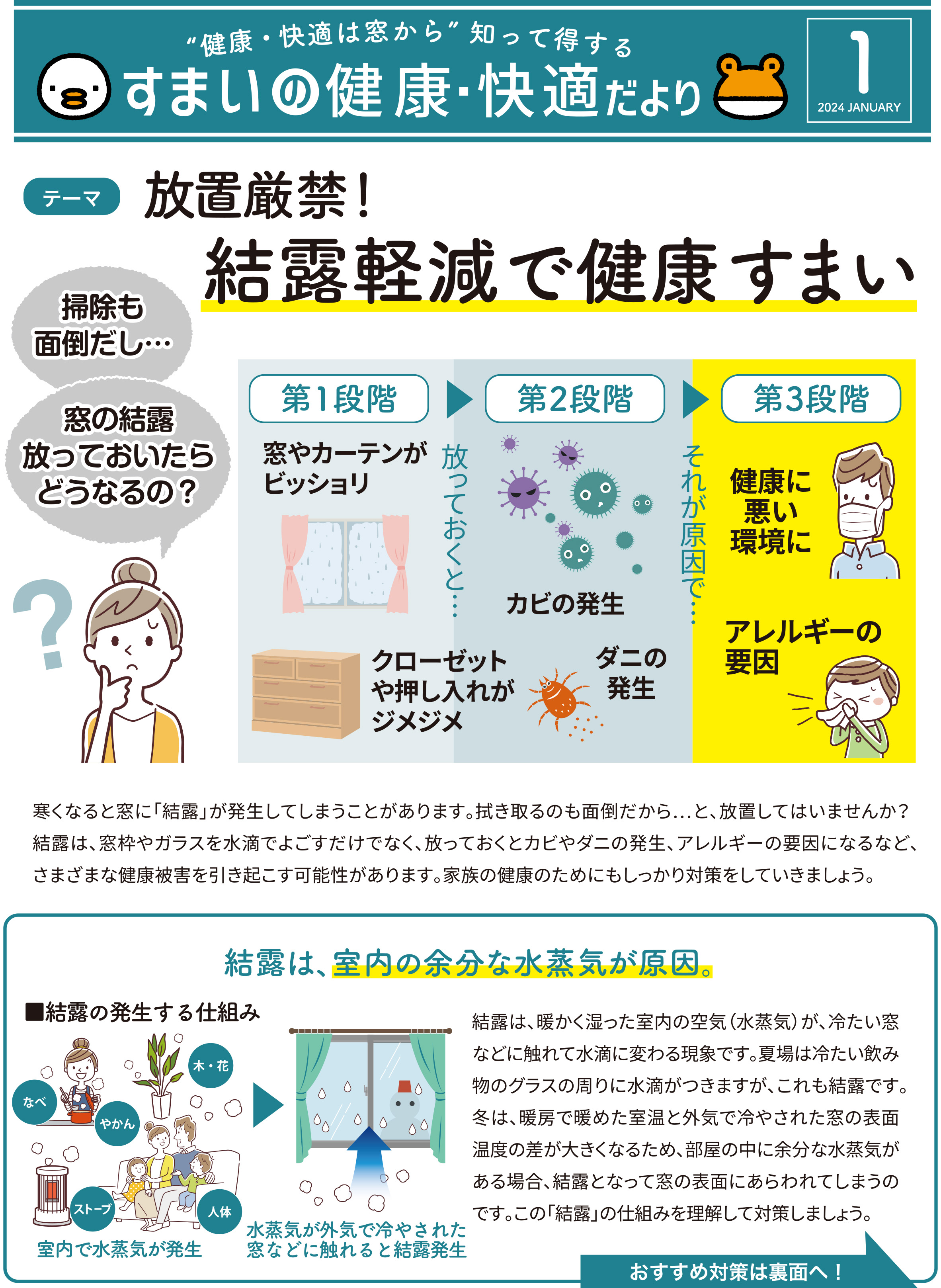 すまいの健康・快適だより　1月号 大森建窓トーヨー住器のブログ 写真1