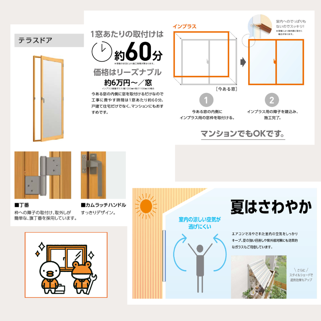 結城ガラス店の☆勝手口にインプラスを取付けて夏も冬も快適に(^▽^)/☆の施工事例詳細写真1