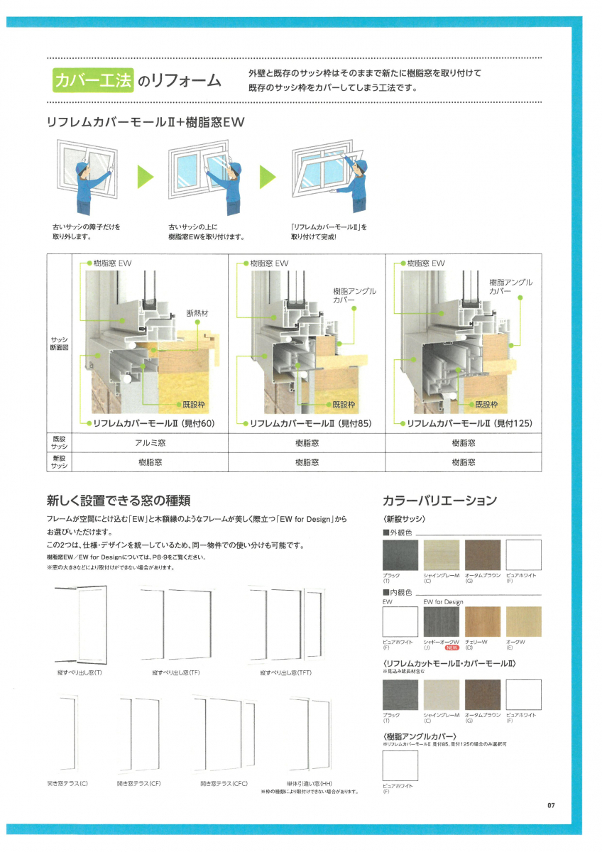 小玉硝子の樹脂サッシ交換工事事例ご覧ください。壁を壊さず交換可能なカバー工法によるサッシ交換ですの施工後の写真2