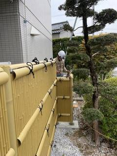 松本トーヨー住器の愛南町　竹垣フェンス工事の施工後の写真3