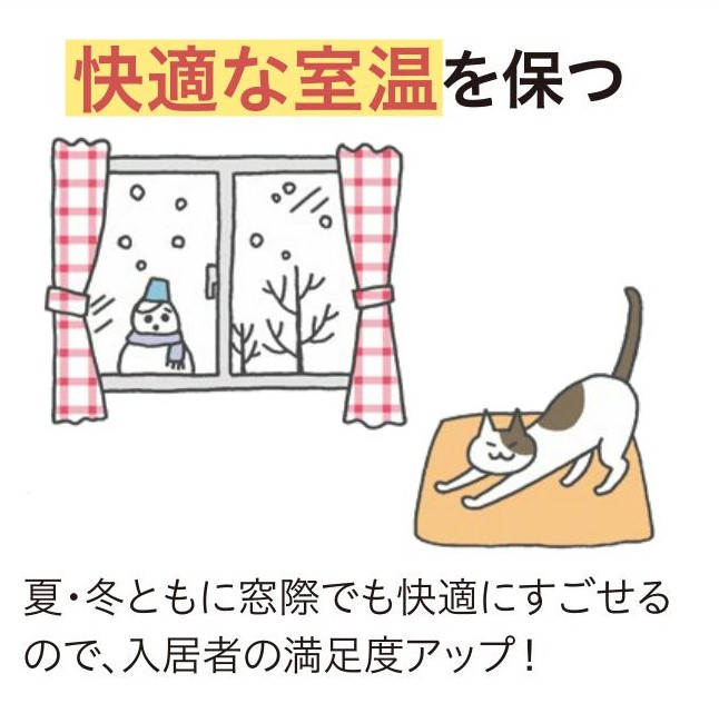 粕谷の【先進的窓リノベ2024】賃貸集合住宅の窓を断熱リフォームしましたの施工事例詳細写真2