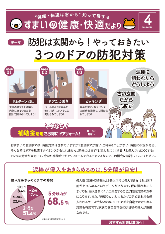 すまいの健康・快適だより　４月号 肥後トーヨー住器のブログ 写真1