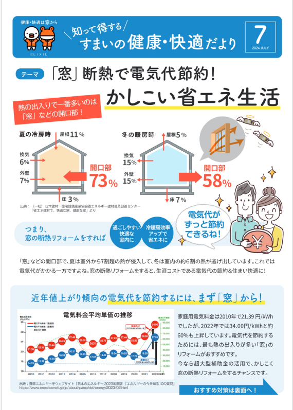 すまいの健康・快適だより　7月号 肥後トーヨー住器のブログ 写真1