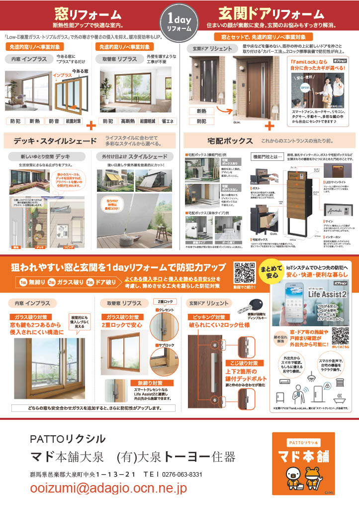 大泉トーヨー住器の勝手口ドア　兆番ドアクローザー交換工事　【大泉町】の施工事例詳細写真1