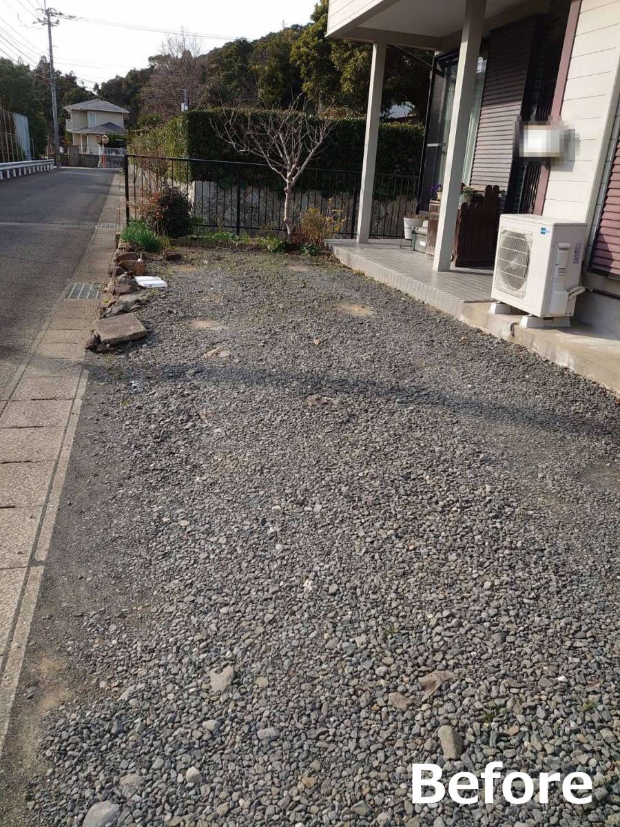 伸興トーヨー住器のカーポート設置しましたの施工前の写真1