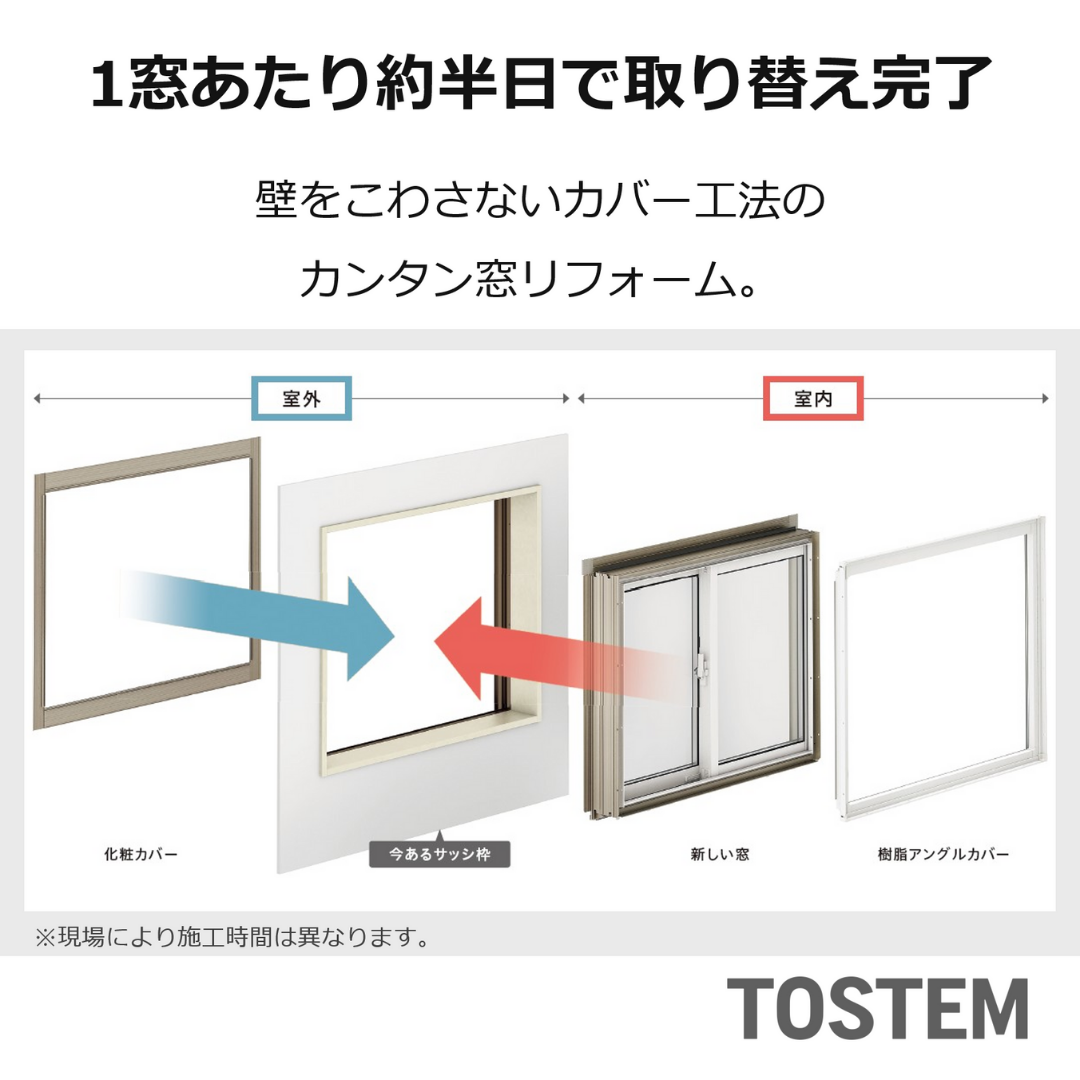 マドLABO前橋の取り替え窓　カバー工法「リプラス」をしました　（高崎市）の施工事例詳細写真3