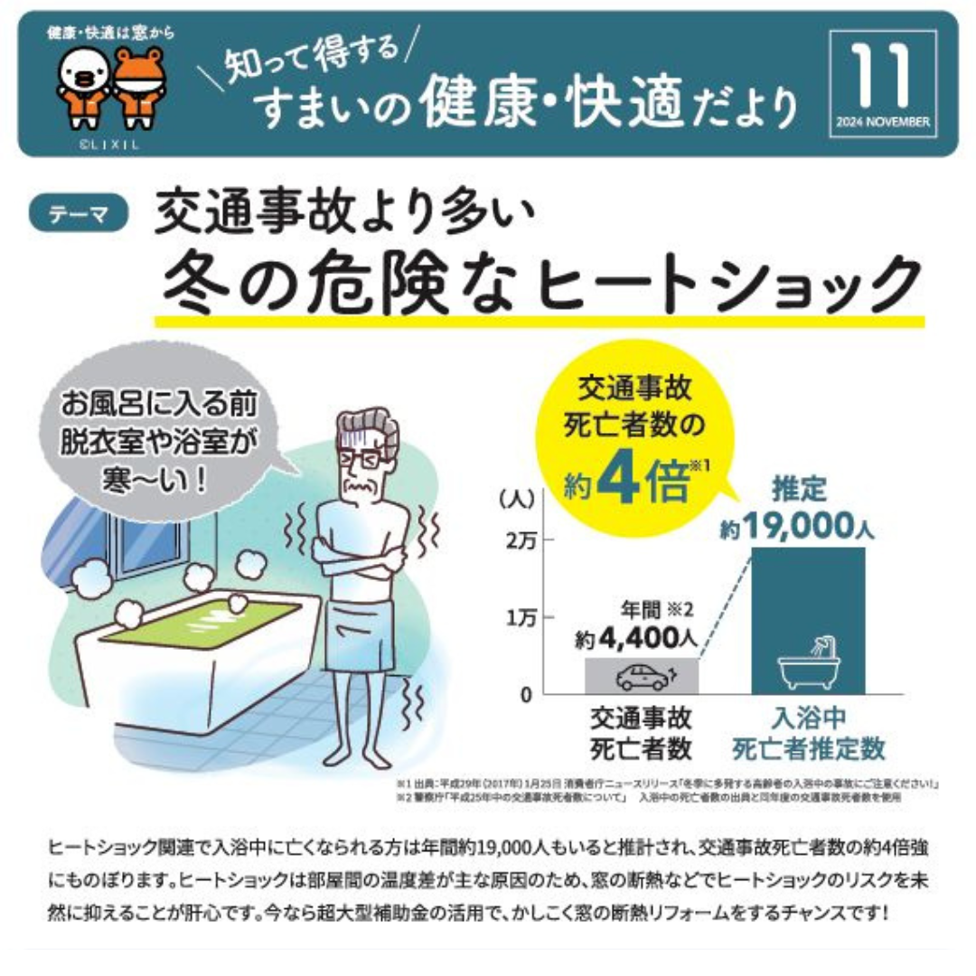 すまいの「健康・快適」だより　　１１月号 マドLABO前橋のブログ 写真1