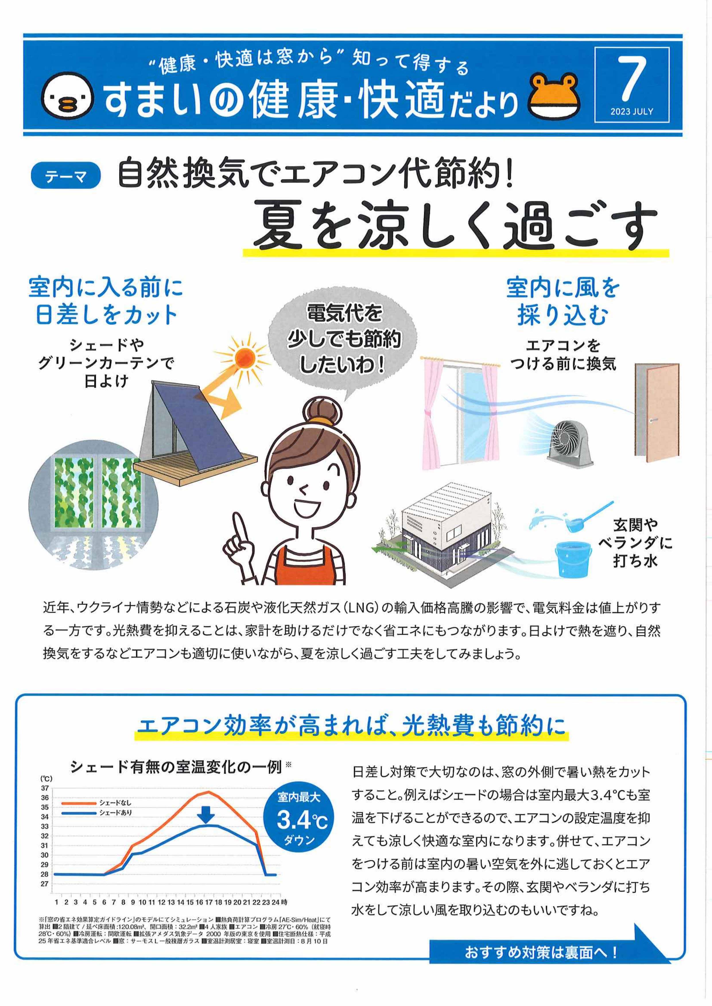 すまいの健康・快適だより７月号ができました！ 三喜のブログ 写真1