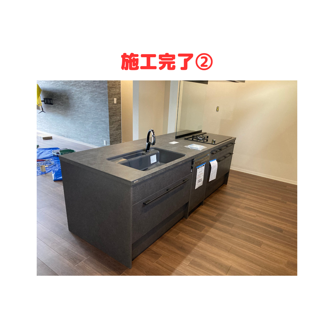 フェニックストーヨー住器の【高いデザイン性と大容量収納】LIXILキッチンリシェルを施工しました！の施工後の写真2