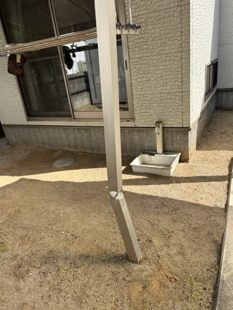 水島アルミトーヨー住器のテラス取付工事の施工前の写真2