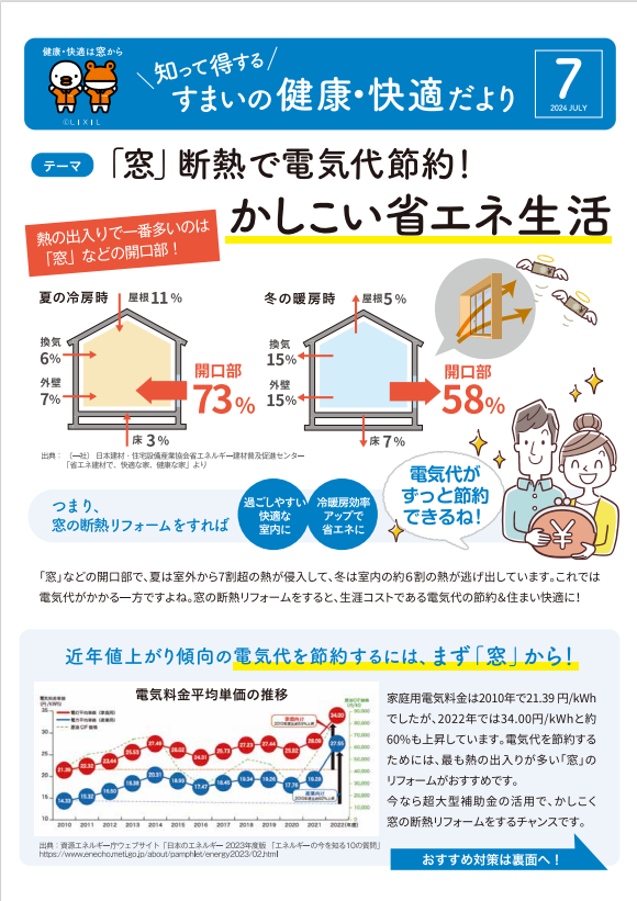 すまいの健康・快適だより7月号 REGALO（レガロ）のイベントキャンペーン 写真1