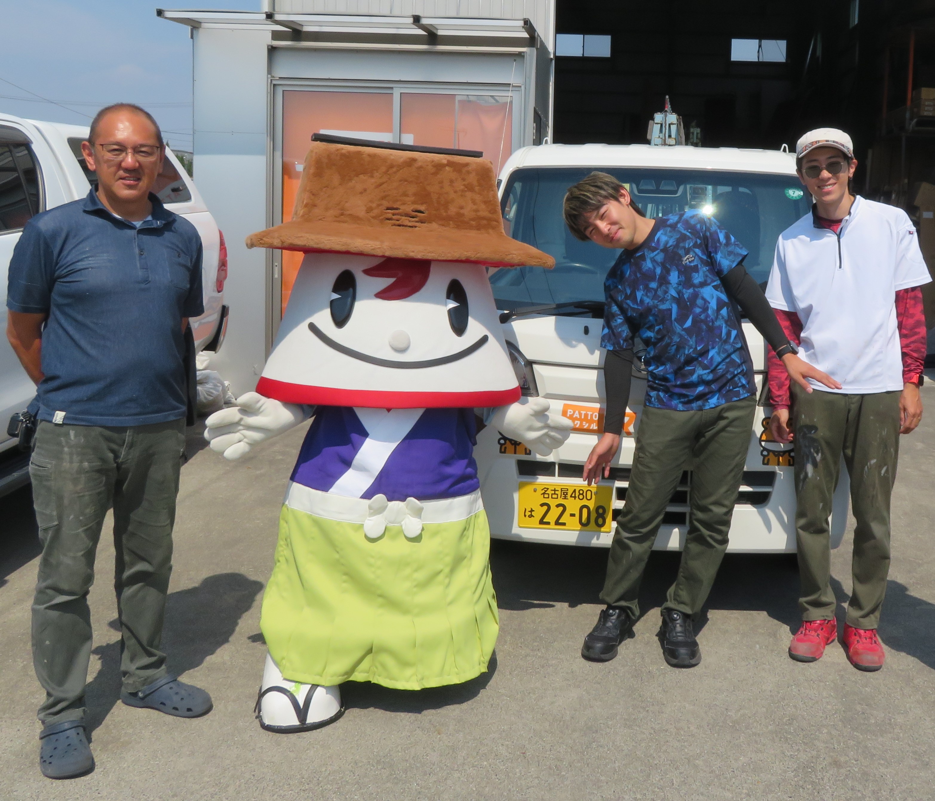 愛知県津島市公式キャラクターのつし丸くんがやってきました！ トラス軽金属販売 津島店のブログ 写真2