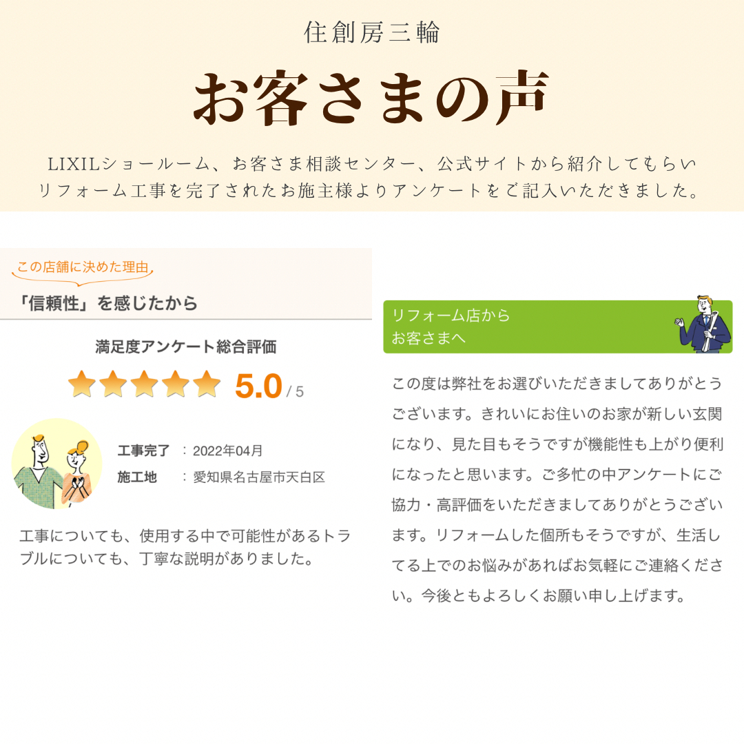 三輪ガラスの【名古屋市】南向きで日当たりが良すぎで玄関が日焼け💦表面もザラザラに😭のお客さまの声の写真1