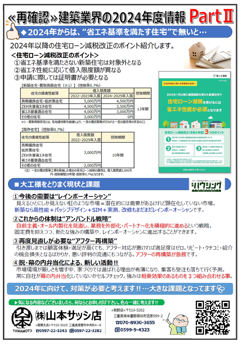 2023年12月度／定期情報誌”㈱山本サッシ店新聞”が出来ました‼ 山本サッシ店 東紀州のブログ 写真2