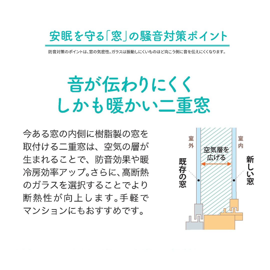 寝室の窓から快眠を　　インプラス（内窓）で防音対策 ダルパのブログ 写真3