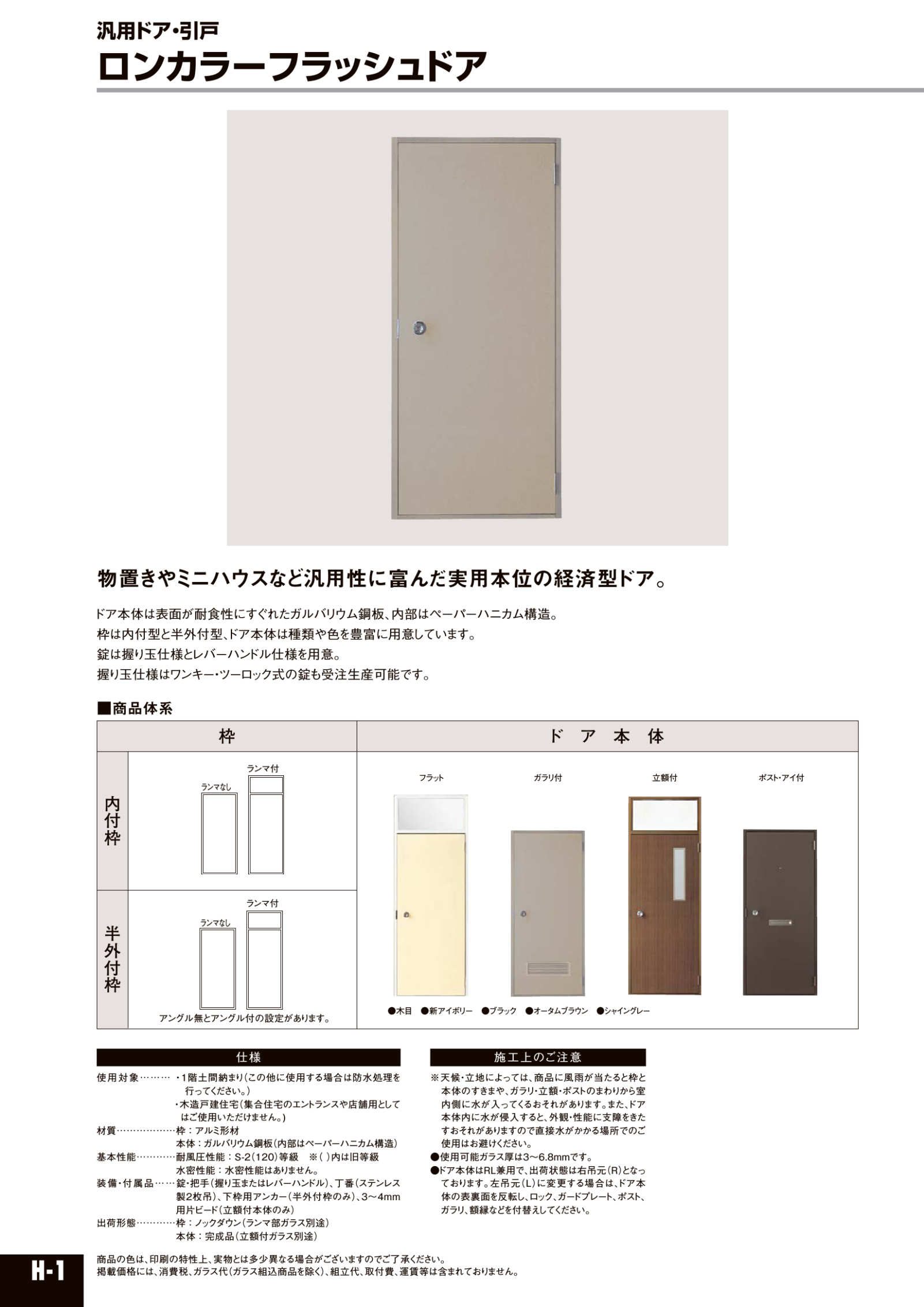 鶴谷トーヨーテックの館山市　ロンカラーフラッシュドア本体交換の施工事例詳細写真1