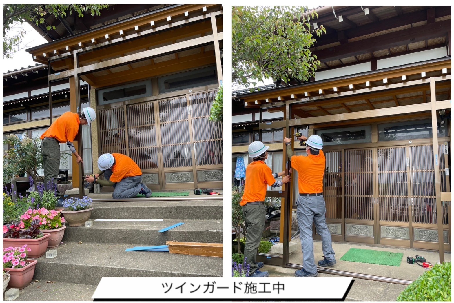 石川住器の風除室の取付の施工事例詳細写真2