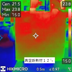 真空断熱材12㍉・Low-E複層ｶﾞﾗｽ・単板3㍉熱伝導実験。 小島硝子のブログ 写真4