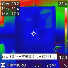 真空断熱材12㍉・Low-E複層ｶﾞﾗｽ・単板3㍉熱伝導実験。 小島硝子のブログ 写真6