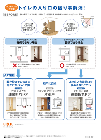 ラシッサUD『アウトセット方式連動折れドア🚪』 イガリアルミトーヨー住器のブログ 写真2