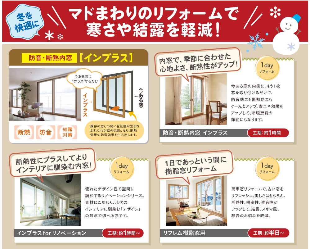 秀和の部屋の寒さをなんとかしたい。インプラスをつけて窓からくる冷気を遮断！の施工事例詳細写真1