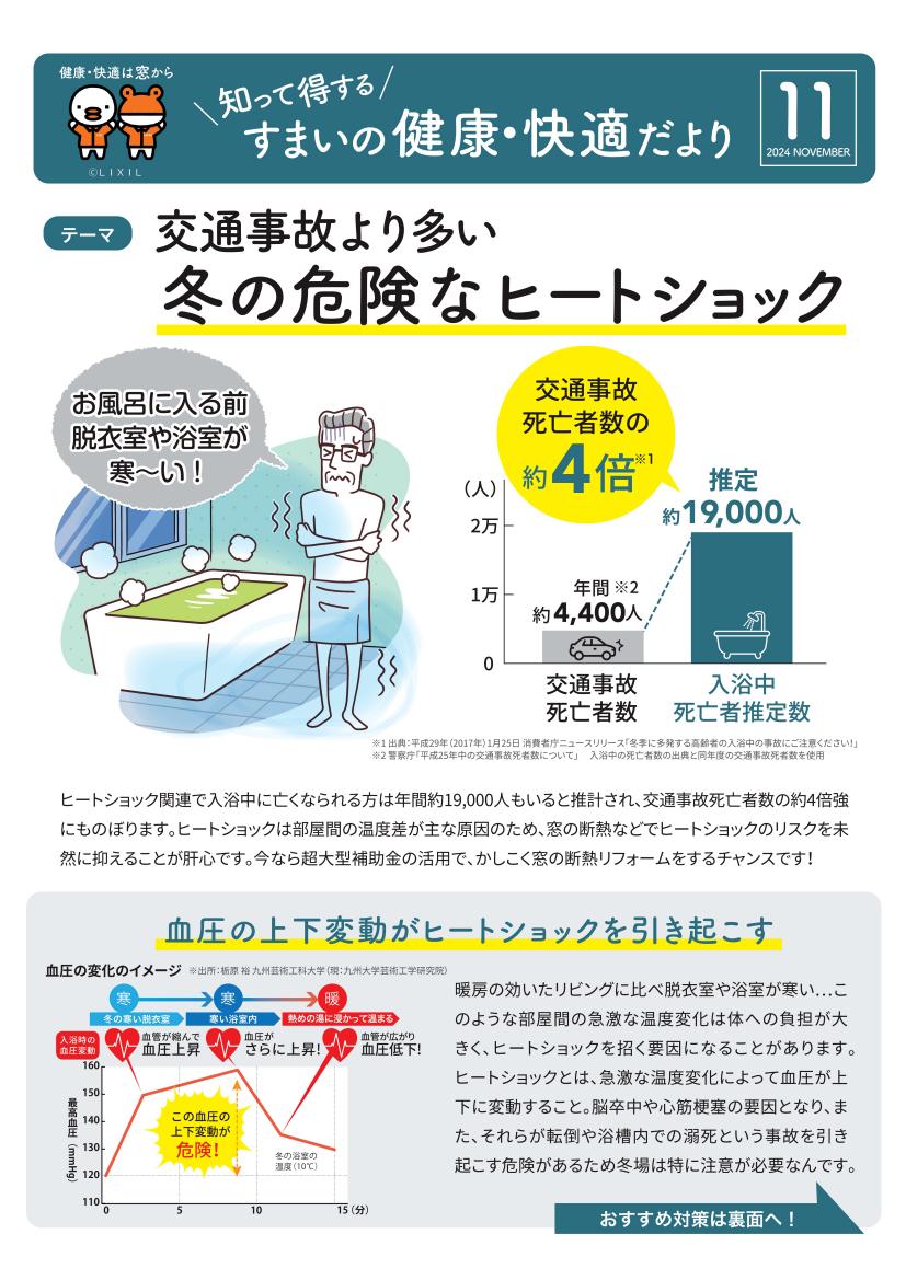 すまいの健康・快適だより11月号を掲載します ツルタ建装社のブログ 写真1