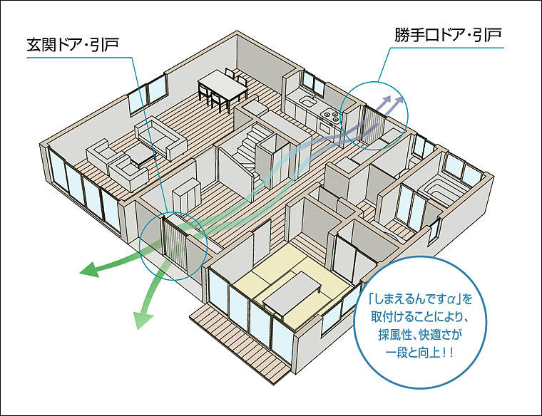 江上トーヨー住器の玄関網戸設置で、室内に新鮮な空気を　虫も入らず最高生活の施工事例詳細写真2