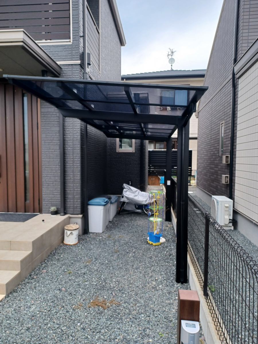 江上トーヨー住器の雨、風から自転車を守るの施工後の写真1