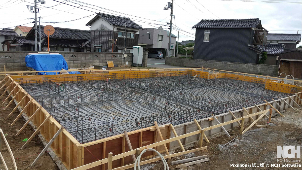 TAKAOZAIMOKUの新築基礎工事の施工前の写真3