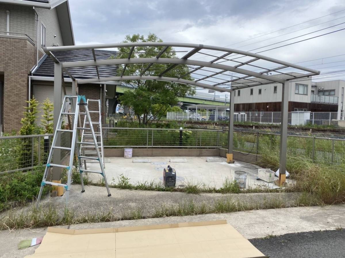 サッシセンターフジイ 名古屋西店のカーポート／取付工事／２台用／愛知県一宮市の施工後の写真2